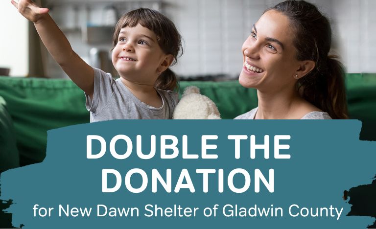 Double the Donation for New Dawn Shelter of Gladwin County